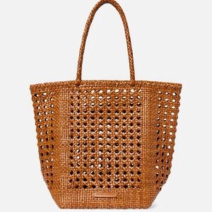 Loeffler Randall Tan Tote with Braided Leather Handles